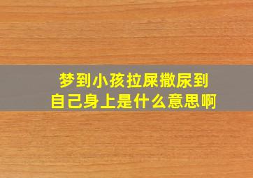 梦到小孩拉屎撒尿到自己身上是什么意思啊