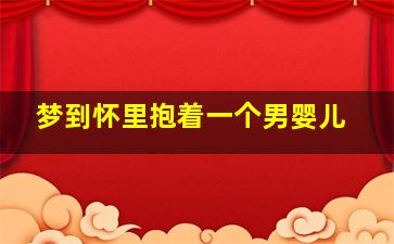 梦到怀里抱着一个男婴儿