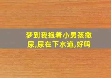 梦到我抱着小男孩撒尿,尿在下水道,好吗