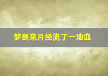 梦到来月经流了一地血