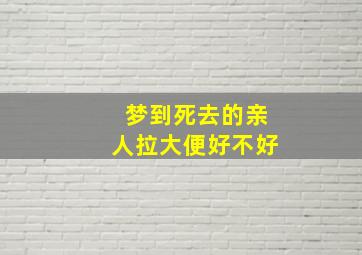 梦到死去的亲人拉大便好不好