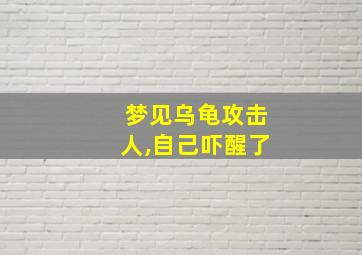 梦见乌龟攻击人,自己吓醒了