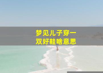 梦见儿子穿一双好鞋啥意思