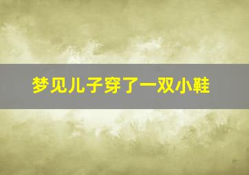 梦见儿子穿了一双小鞋