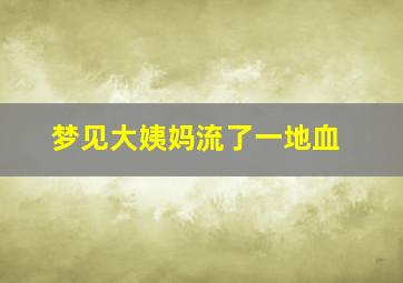 梦见大姨妈流了一地血