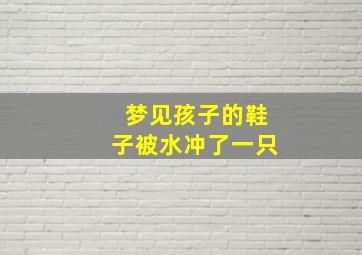 梦见孩子的鞋子被水冲了一只