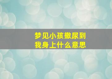 梦见小孩撒尿到我身上什么意思