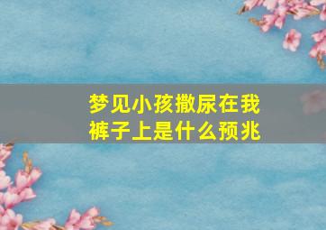 梦见小孩撒尿在我裤子上是什么预兆