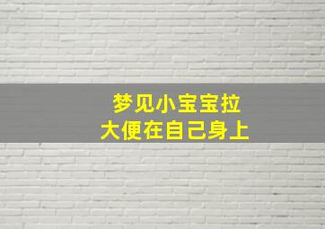 梦见小宝宝拉大便在自己身上