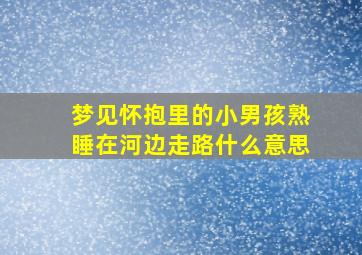 梦见怀抱里的小男孩熟睡在河边走路什么意思