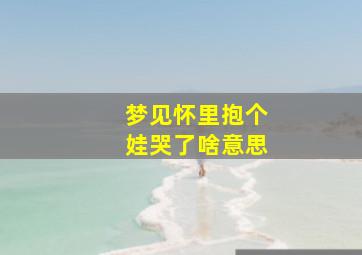 梦见怀里抱个娃哭了啥意思