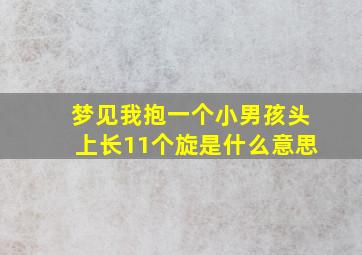 梦见我抱一个小男孩头上长11个旋是什么意思