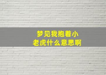 梦见我抱着小老虎什么意思啊