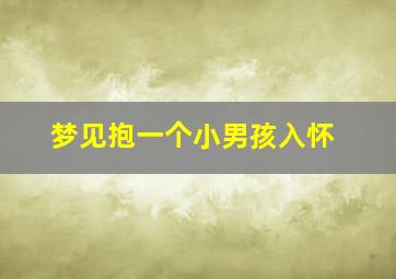 梦见抱一个小男孩入怀