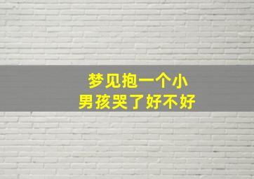 梦见抱一个小男孩哭了好不好