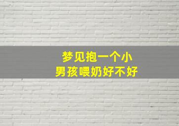 梦见抱一个小男孩喂奶好不好