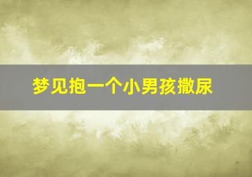 梦见抱一个小男孩撒尿