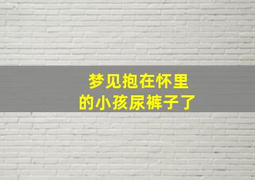 梦见抱在怀里的小孩尿裤子了