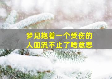 梦见抱着一个受伤的人血流不止了啥意思