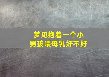 梦见抱着一个小男孩喂母乳好不好