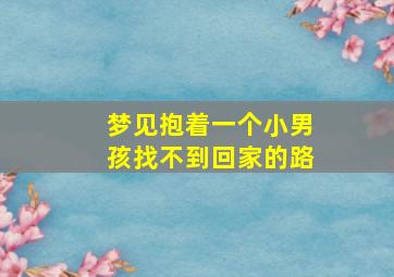 梦见抱着一个小男孩找不到回家的路