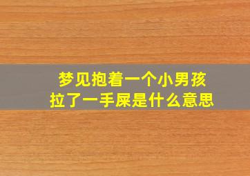 梦见抱着一个小男孩拉了一手屎是什么意思