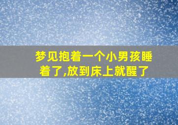 梦见抱着一个小男孩睡着了,放到床上就醒了