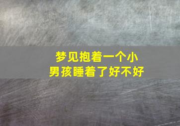 梦见抱着一个小男孩睡着了好不好