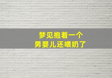 梦见抱着一个男婴儿还喂奶了