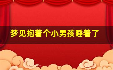 梦见抱着个小男孩睡着了