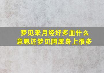 梦见来月经好多血什么意思还梦见阿屎身上很多