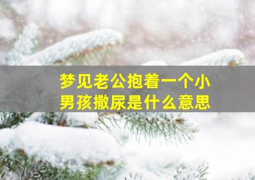 梦见老公抱着一个小男孩撒尿是什么意思