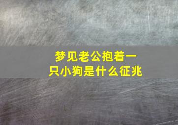 梦见老公抱着一只小狗是什么征兆