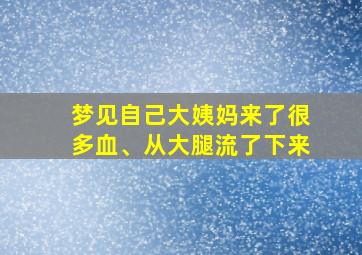 梦见自己大姨妈来了很多血、从大腿流了下来