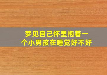 梦见自己怀里抱着一个小男孩在睡觉好不好