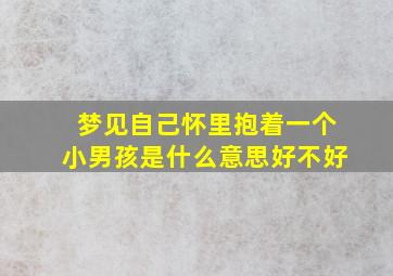 梦见自己怀里抱着一个小男孩是什么意思好不好