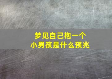 梦见自己抱一个小男孩是什么预兆