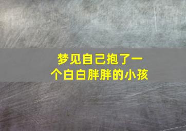 梦见自己抱了一个白白胖胖的小孩