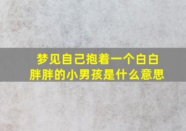 梦见自己抱着一个白白胖胖的小男孩是什么意思