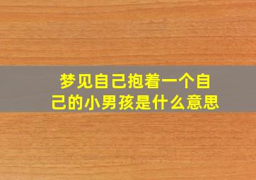 梦见自己抱着一个自己的小男孩是什么意思