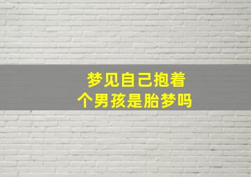 梦见自己抱着个男孩是胎梦吗