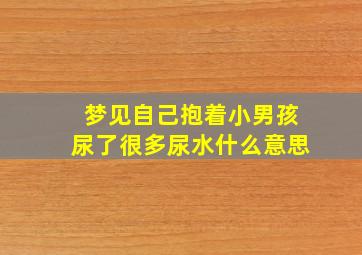 梦见自己抱着小男孩尿了很多尿水什么意思