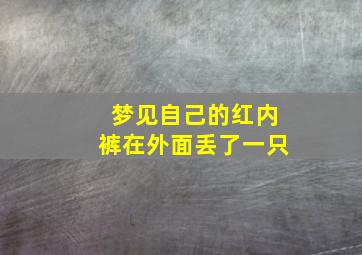 梦见自己的红内裤在外面丢了一只