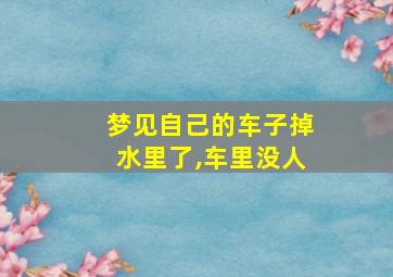 梦见自己的车子掉水里了,车里没人