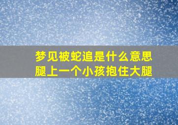 梦见被蛇追是什么意思腿上一个小孩抱住大腿