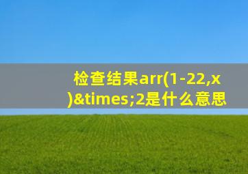 检查结果arr(1-22,x)×2是什么意思