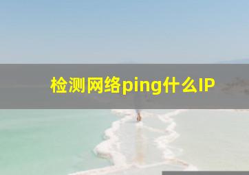 检测网络ping什么IP