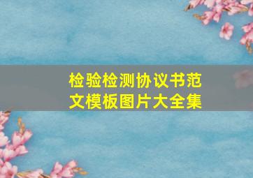 检验检测协议书范文模板图片大全集