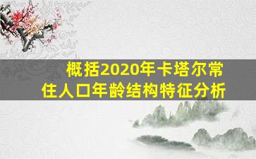 概括2020年卡塔尔常住人口年龄结构特征分析