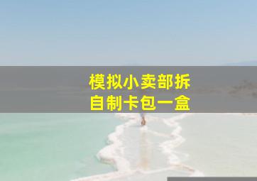 模拟小卖部拆自制卡包一盒